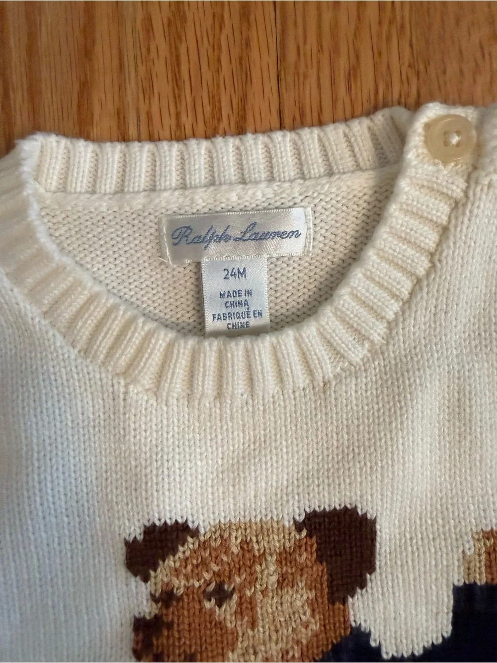 Ralph Lauren NWT Kid’s Polo Bear Cotton Sweater